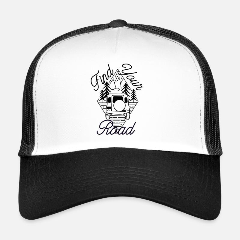Motorhome Travel Camping Gift Gift Idea - Trucker Cap - white/black