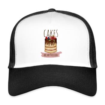 Faire des gâteaux à partir de Passion - Pâtissière - Casquette trucker  - blanc/noir - Devant