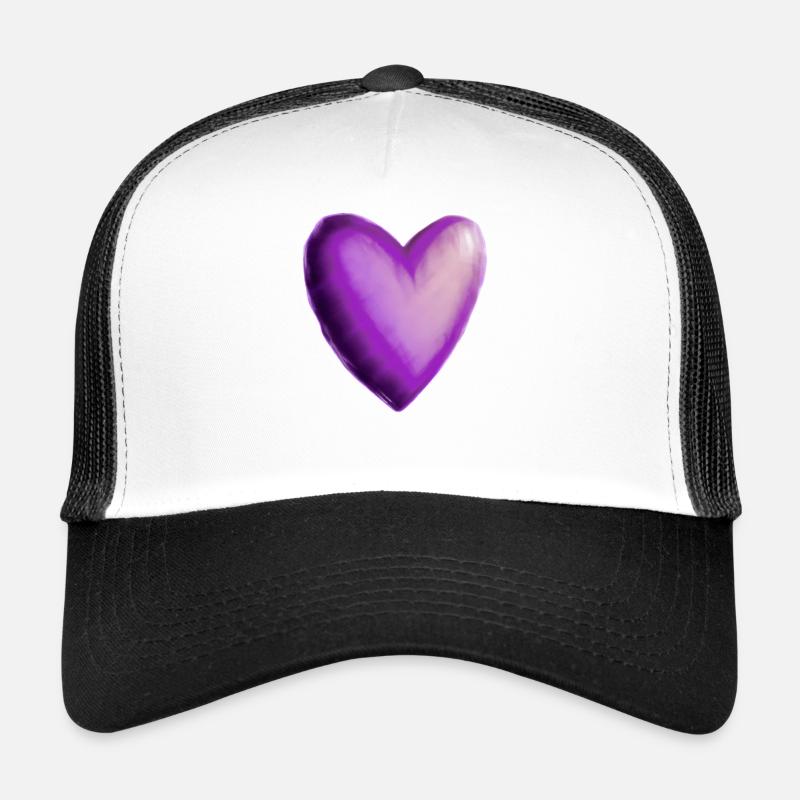Herz lila violett Geschenkidee Trucker Cap
