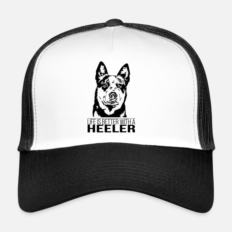 Heeler Life is better Dog Saying Wilsigns Trucker Cap