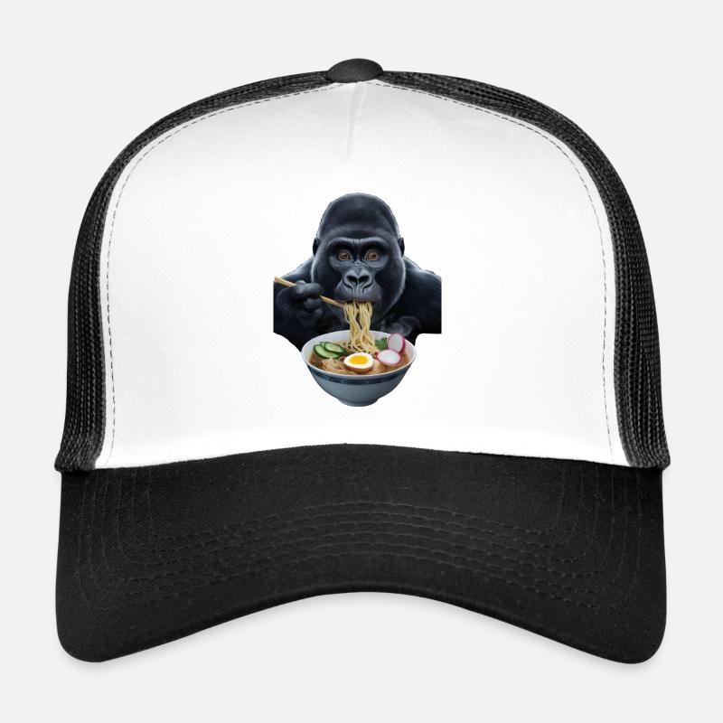 Gorilla Ramen - Trucker Cap - Weiß/Schwarz