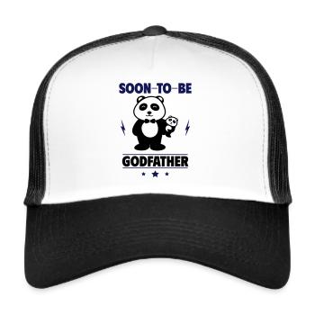 Bald Pate: Ein humorvolles Geschenk für Pate - Trucker Cap - Weiß/Schwarz - Vorne