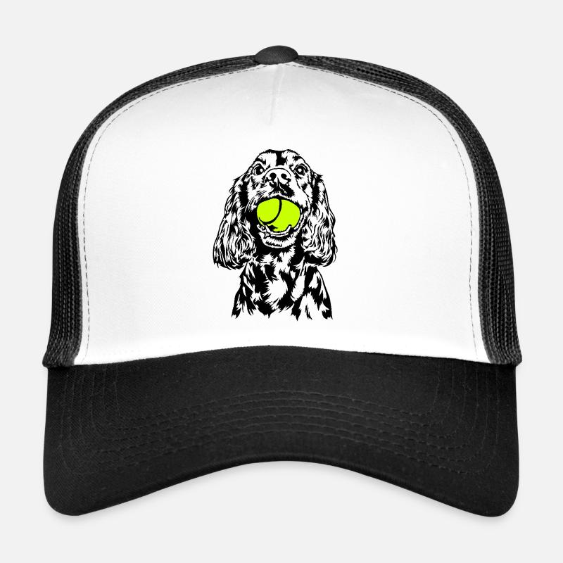 Cocker Spaniel Hunde Hund Wilsigns - Trucker Cap - Weiß/Schwarz