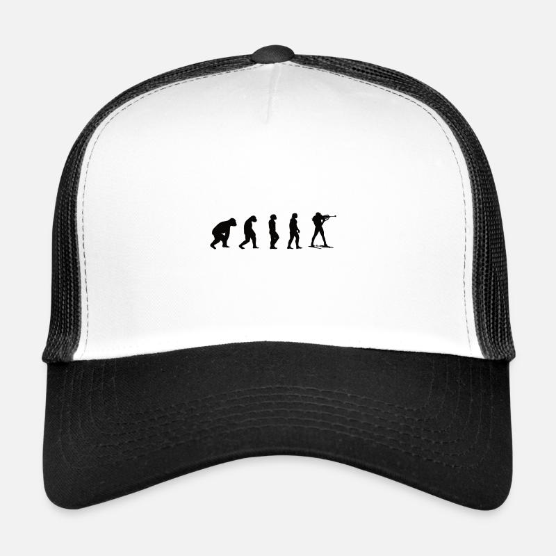 Biathlet Biathlon Geschenk Evolution Wintersport Trucker Cap