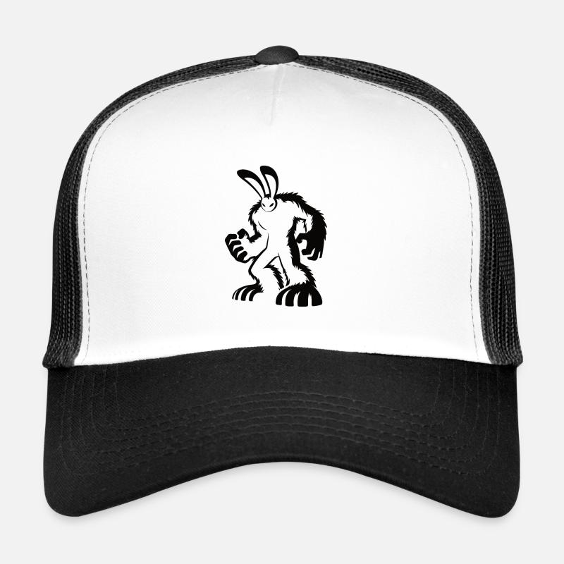 Conception de silhouette de lapin musclé Casquette trucker 