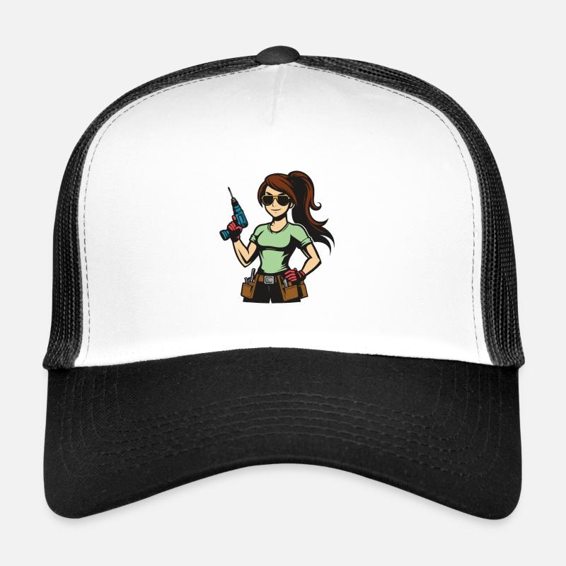 Brune avec un don pour la technique Casquette trucker 