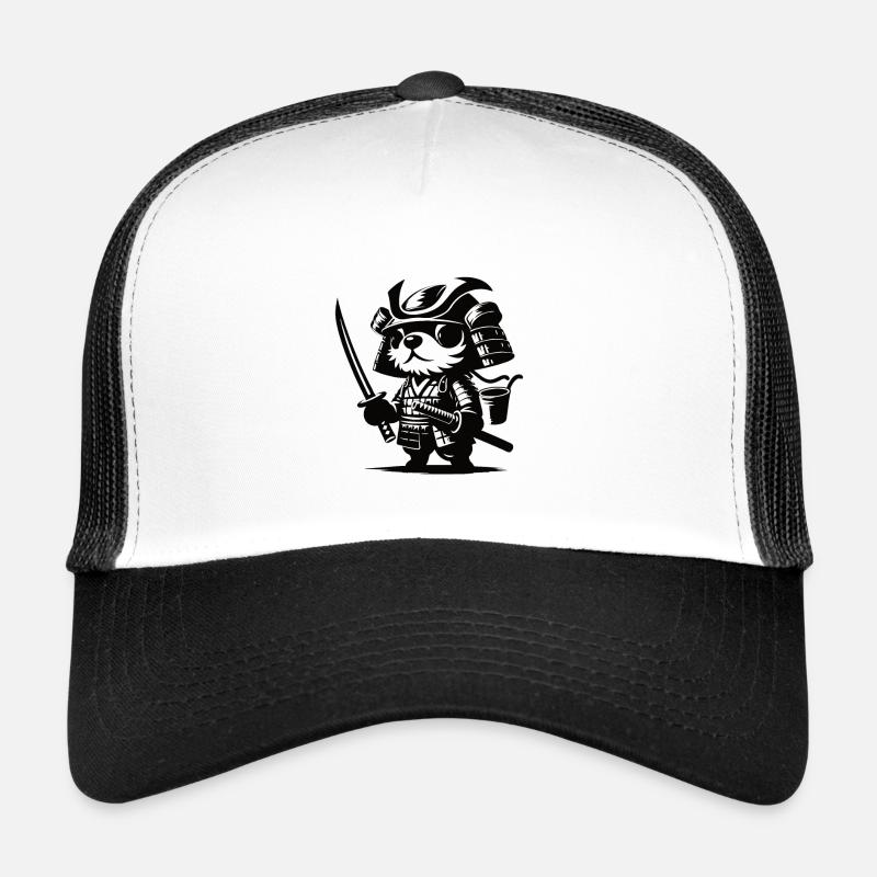 Conception mignonne de chien samouraï Casquette trucker 