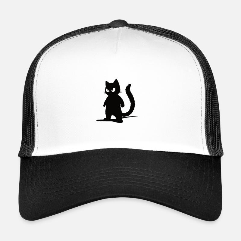 Chat noir - Silhouette Design Casquette trucker 