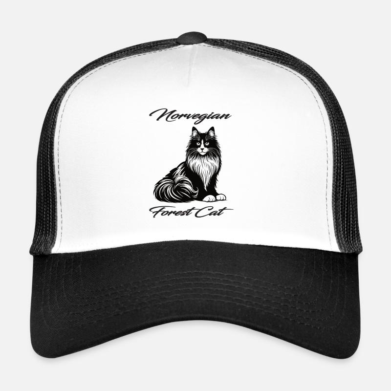 Norwegian Forest Cat, Wild, Strong and Beautiful Trucker Cap