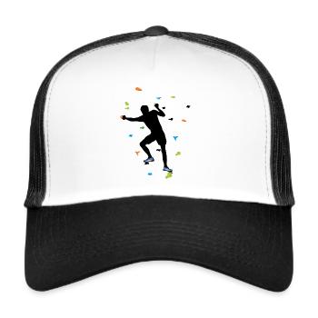 Bouldering, Sports, Climbing, Athletes - Trucker Cap - white/black - Front