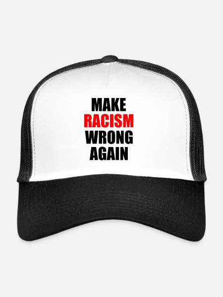make racism wrong again - Trucker Cap - white/black - Front