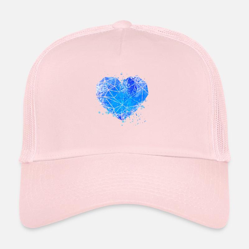 Coeur explosion (bleu) Casquette trucker 