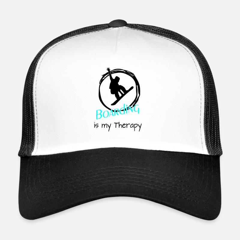 Boarding is my Therapy, Snowboard, Snowboarden Trucker Cap
