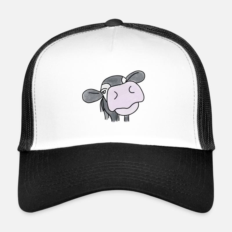 vache peinte à la main Casquette trucker 