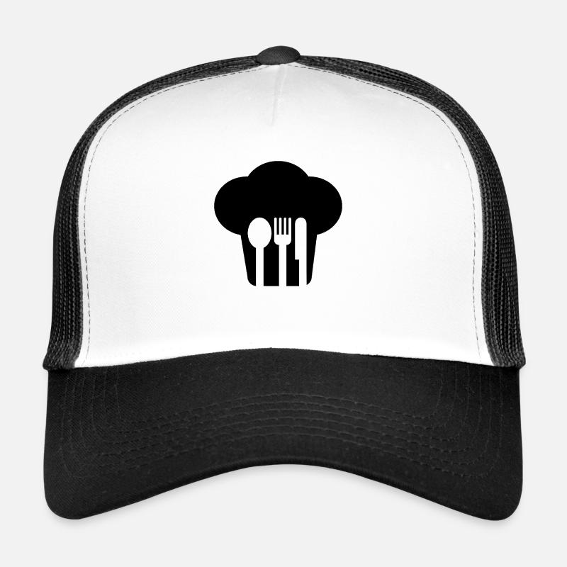Toque and Cutlery - Trucker Cap - white/black