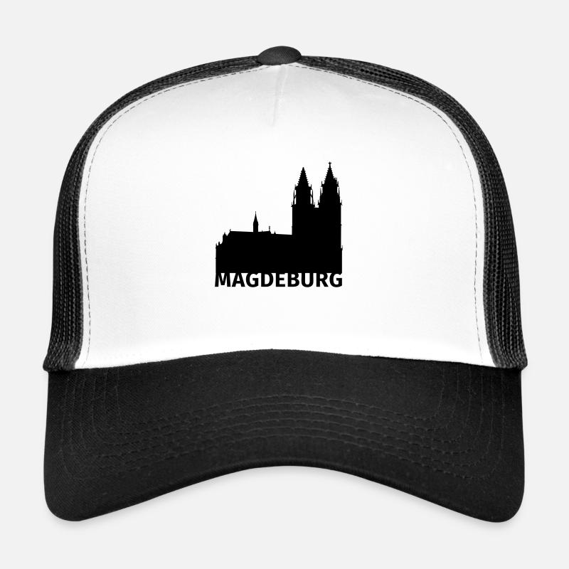 Magdeburg - Trucker Cap - Weiß/Schwarz