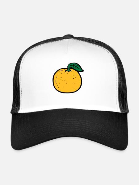 orange - Trucker Cap - white/black - Front