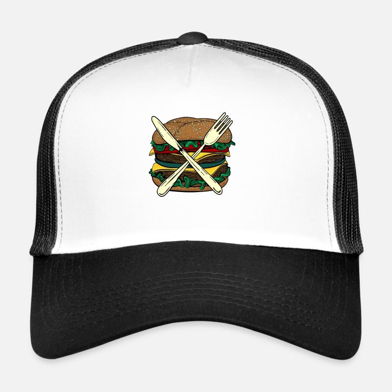 Burger X - Trucker Cap - white/black