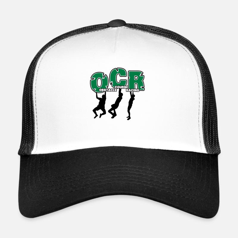 OCR - Hindernislauf Laufen Laufsport Obstacle Run - Trucker Cap - Weiß/Schwarz