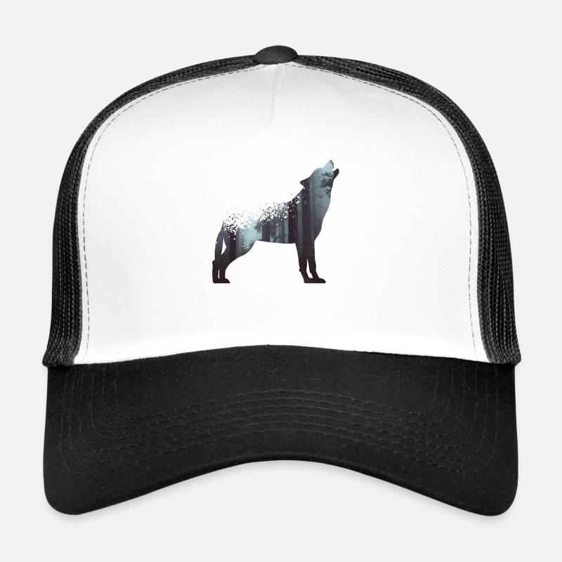 Wolf Wald - Trucker Cap - white/black