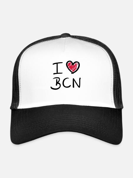 i_love_bcn_f2 - Trucker Cap - white/black - Front