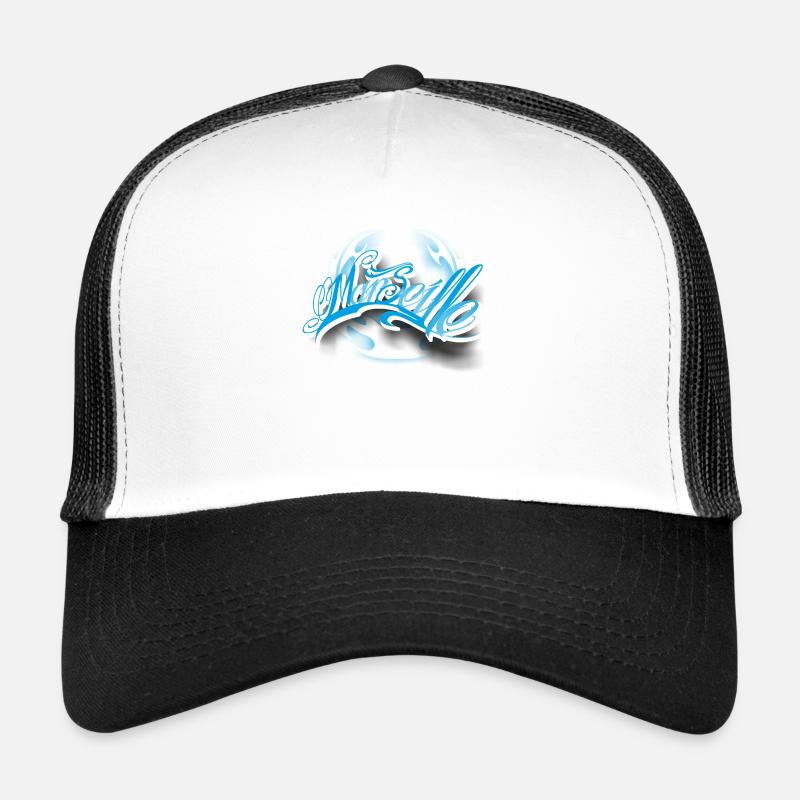 Marseille Tattoo - Trucker Cap - Weiß/Schwarz