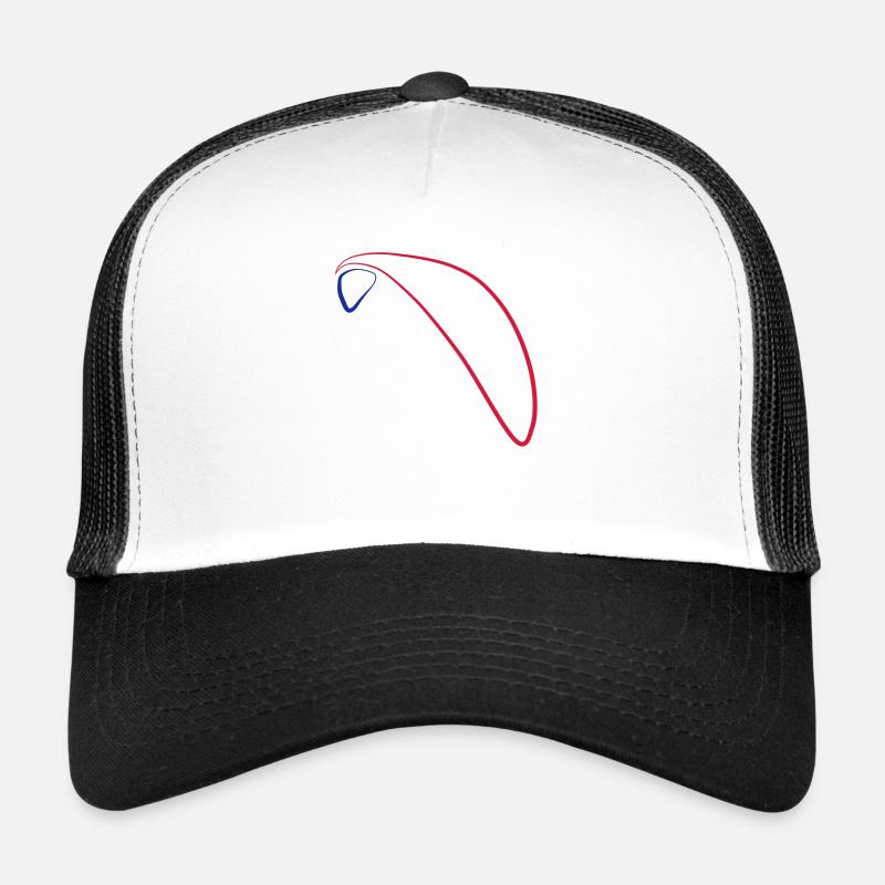 Paragliding Logo 3 - Trucker Cap - Weiß/Schwarz