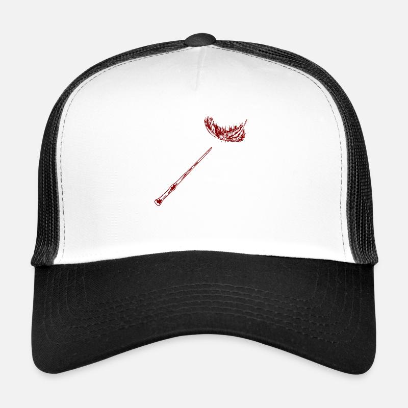 leviosa feder rot - Trucker Cap - Weiß/Schwarz