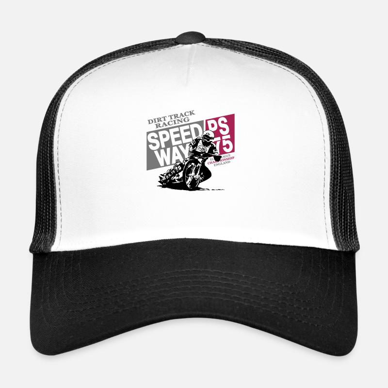 Speedway Racing - Trucker Cap - Weiß/Schwarz