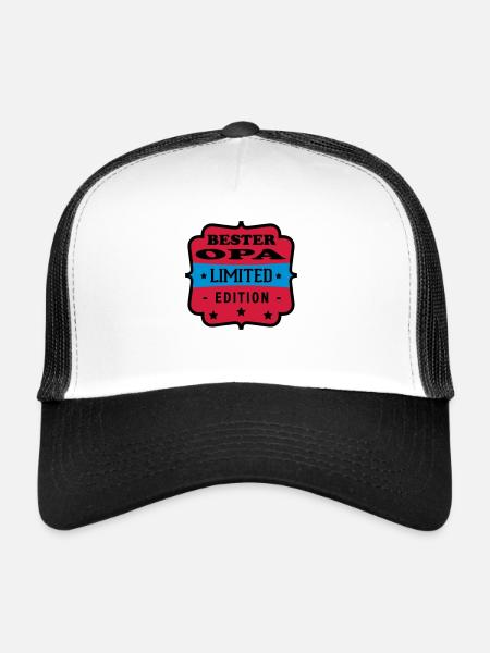 Bester opa limited edition - Trucker Cap - white/black - Front