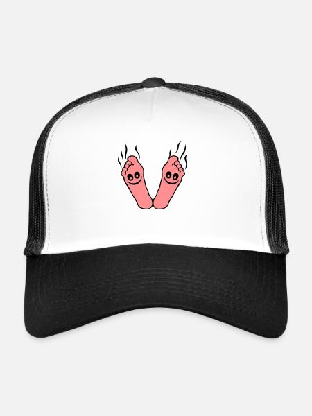 fussgeruch rauch stinken - Casquette trucker  - blanc/noir - Devant