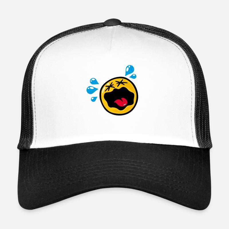 Smiley Sadness Hysteria - Trucker Cap - Weiß/Schwarz
