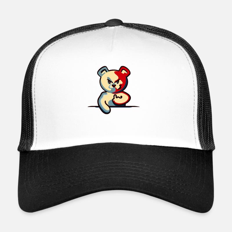 Teddy o Bär - Mir kann keener (teddy bear DDP) - Trucker Cap - Weiß/Schwarz