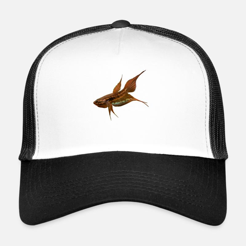 Betta dimidiata - Casquette trucker  - blanc/noir