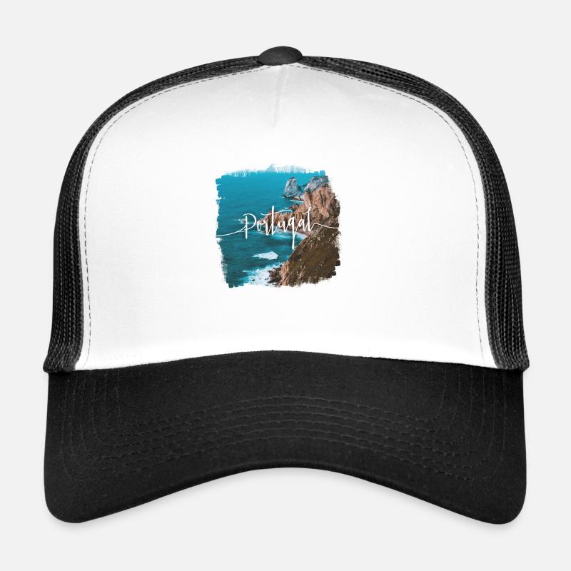 Portugal - Trucker Cap - Weiß/Schwarz
