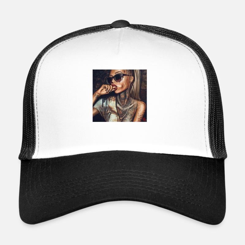 Portrait - Trucker Cap - Weiß/Schwarz