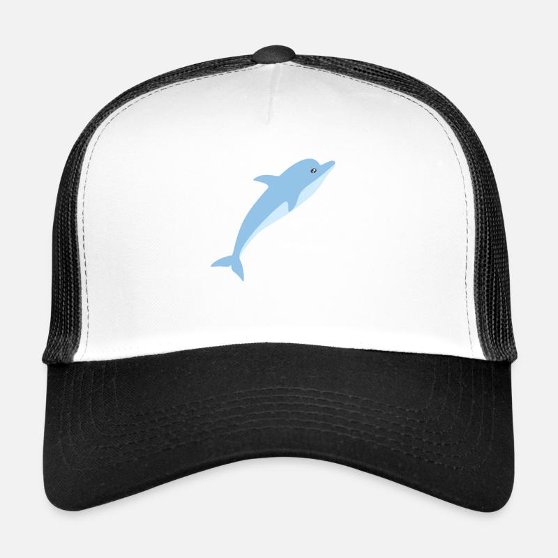 Delphin - Trucker Cap - Weiß/Schwarz