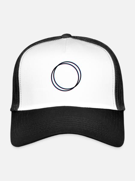 2 circles 3D - Trucker Cap - white/black - Front