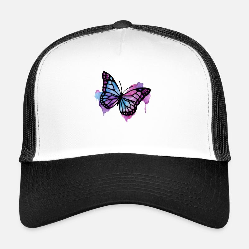butterfly - Trucker Cap - white/black