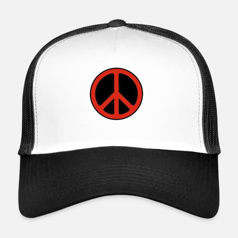 Peace rouge Casquette trucker 