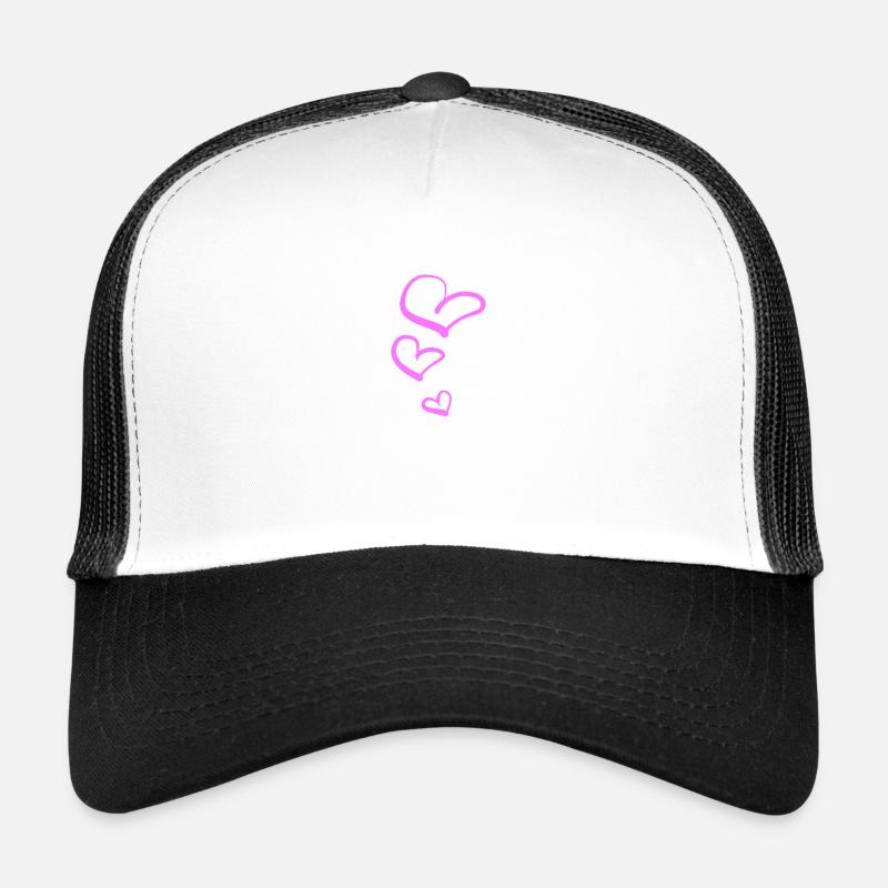 herzen herz - Trucker Cap - Weiß/Schwarz