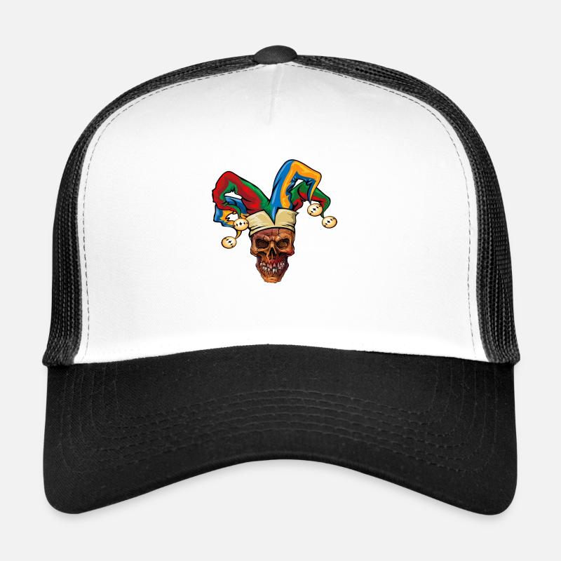 Skull Fasnet Carnaval Carnaval - Casquette trucker  - blanc/noir