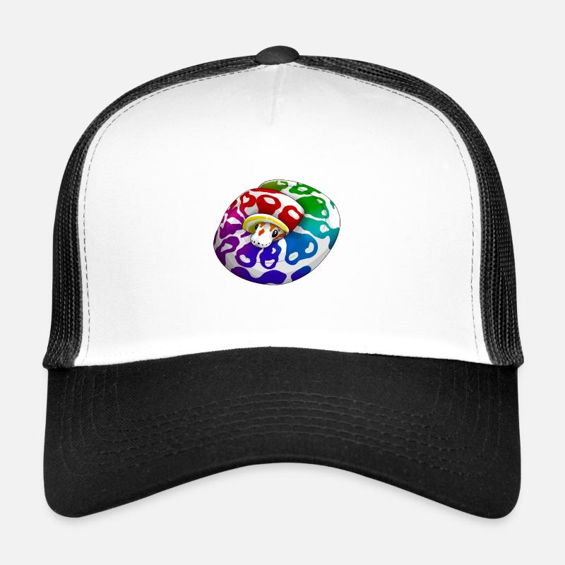 Baby snake with rainbow - Trucker Cap - white/black