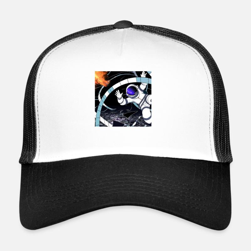 Astronaut fällt in schwarzes Loch Trucker Cap