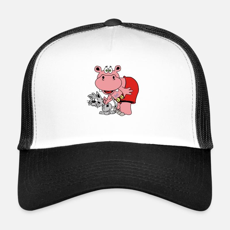 katze hippo nilpferd kinder baby geschenk kids cat Trucker Cap