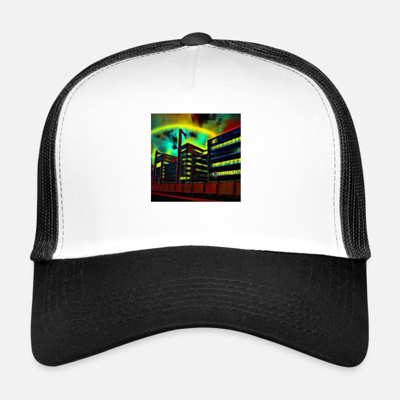 Design “Ingolstadt-4” - Trucker Cap - Weiß/Schwarz