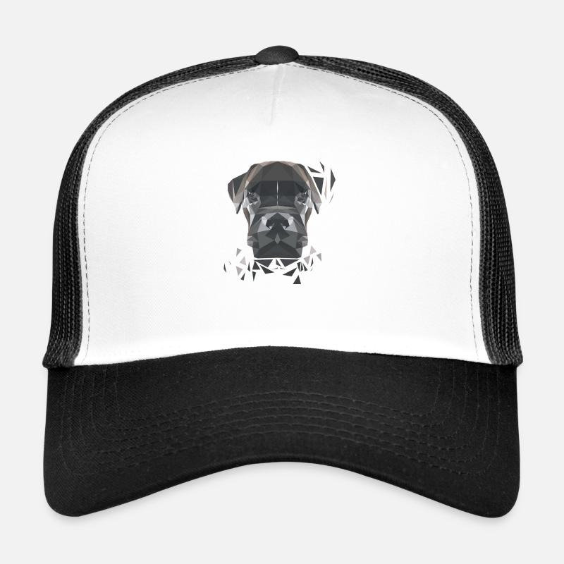 Boxer in Polygon-Art Trucker Cap