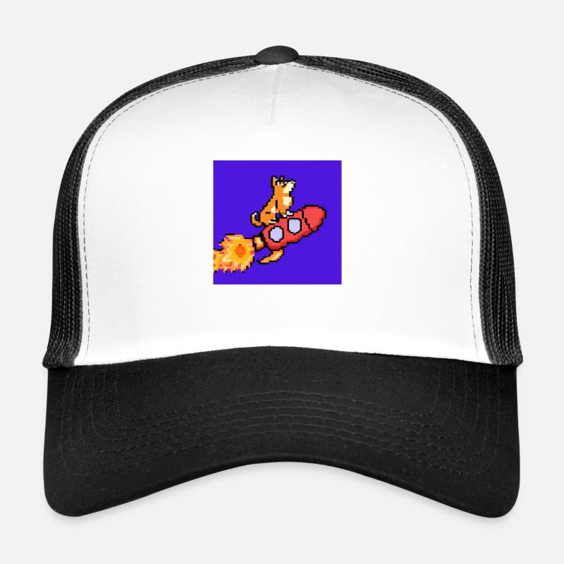 Pixel Dog sur Rocket Pixel Art Casquette trucker 