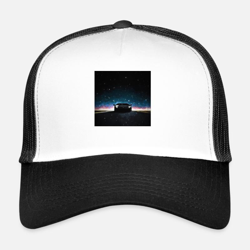 Huracan dans l’espace - Casquette trucker  - blanc/noir