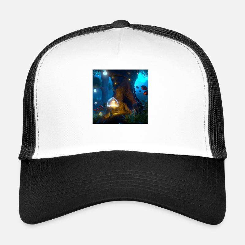 Magischer Wald - Trucker Cap - Weiß/Schwarz